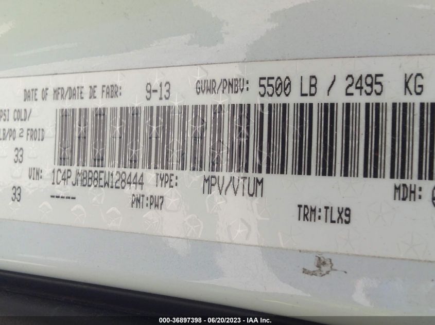 2014 JEEP CHEROKEE TRAILHAWK - 1C4PJMBB8EW128444