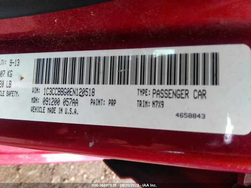 2014 CHRYSLER 200 TOURING - 1C3CCBBG0EN120518