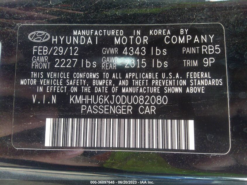 2013 HYUNDAI GENESIS COUPE 3.8 R-SPEC KMHHU6KJ0DU082080