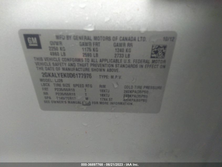 2013 GMC TERRAIN DENALI - 2GKALYEK0D6177976