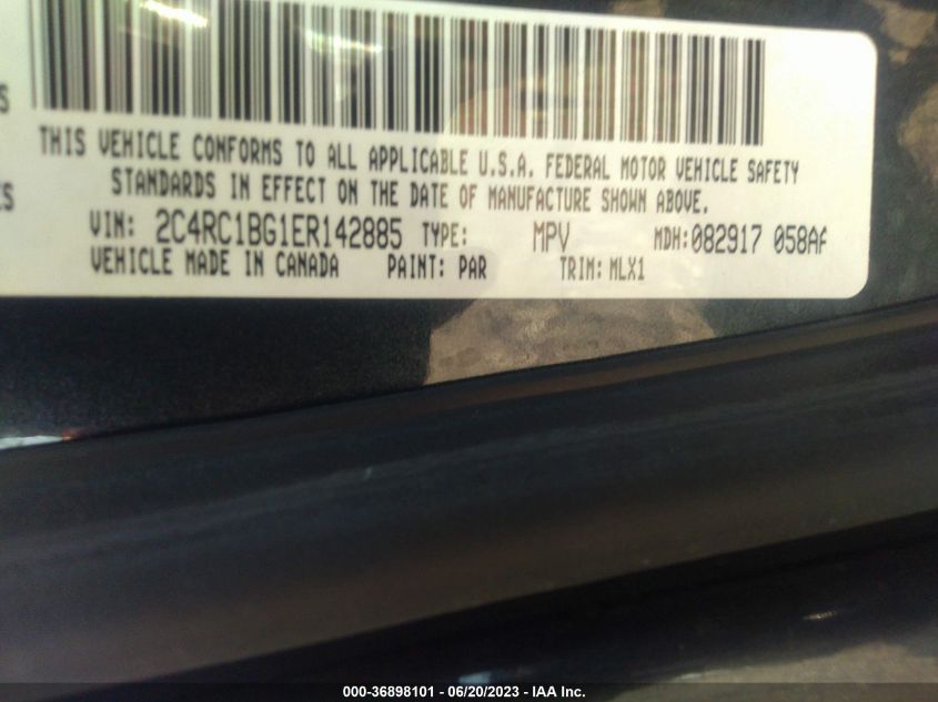 2014 CHRYSLER TOWN & COUNTRY TOURING - 2C4RC1BG1ER142885