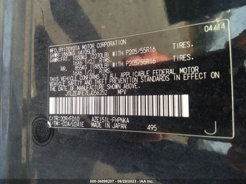 2014 TOYOTA SCION XB - JTLZE4FE7EJ056252