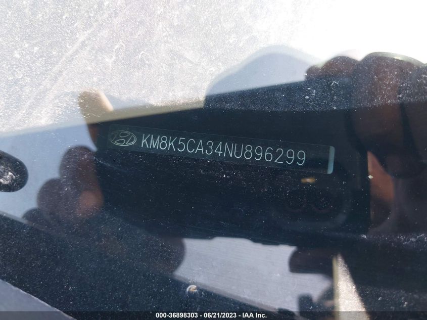 2022 HYUNDAI KONA LIMITED - KM8K5CA34NU896299