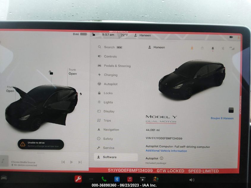 2021 TESLA MODEL Y PERFORMANCE - 5YJYGDEF8MF134099