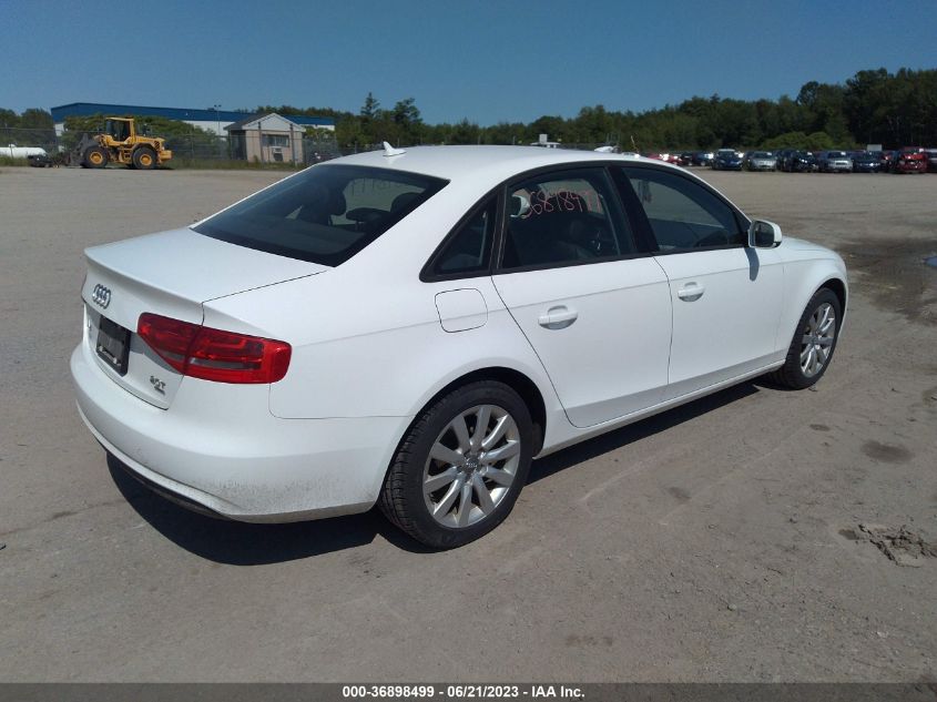 2013 AUDI A4 PREMIUM - WAUBFAFL2DN007956