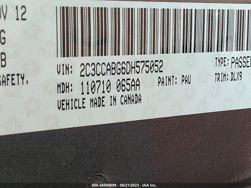 2013 CHRYSLER 300 300S - 2C3CCABG6DH575052