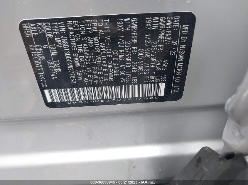 2022 NISSAN ROGUE PLATINUM - JN8BT3DD0NW277853