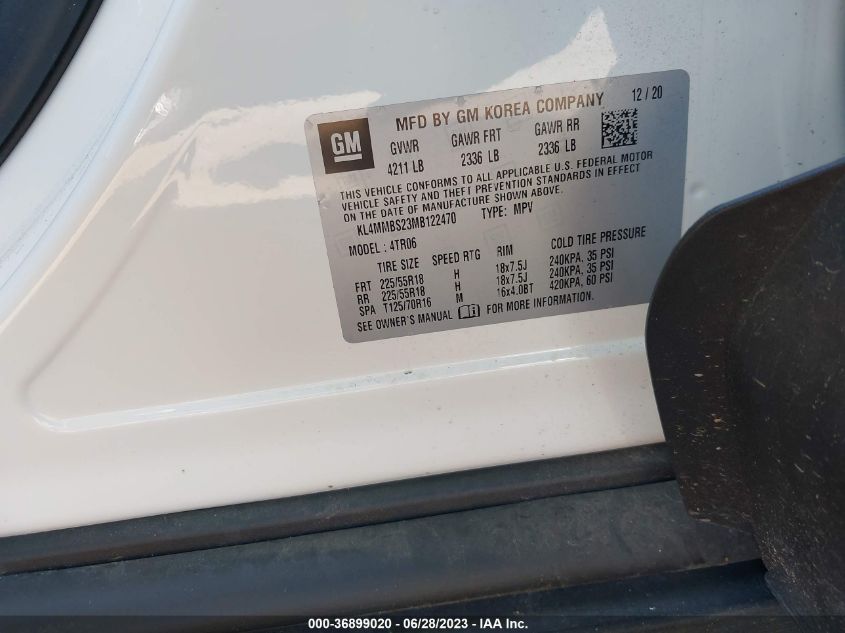 2021 BUICK ENCORE GX PREFERRED - KL4MMBS23MB122470