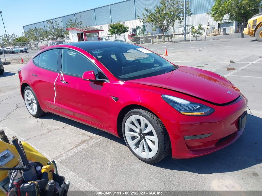 2022 TESLA MODEL 3 LONG RANGE - 5YJ3E1EBXNF243449