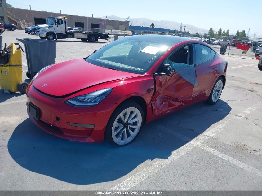 2022 TESLA MODEL 3 LONG RANGE - 5YJ3E1EBXNF243449