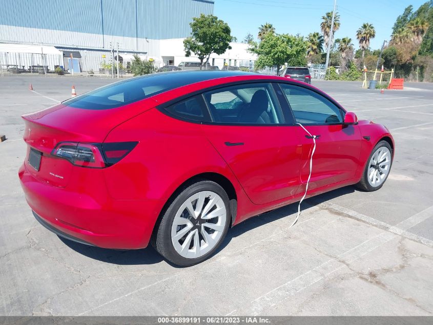 2022 TESLA MODEL 3 LONG RANGE - 5YJ3E1EBXNF243449