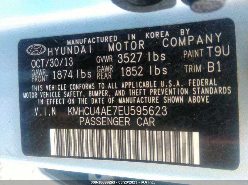 2014 HYUNDAI ACCENT GLS - KMHCU4AE7EU595623
