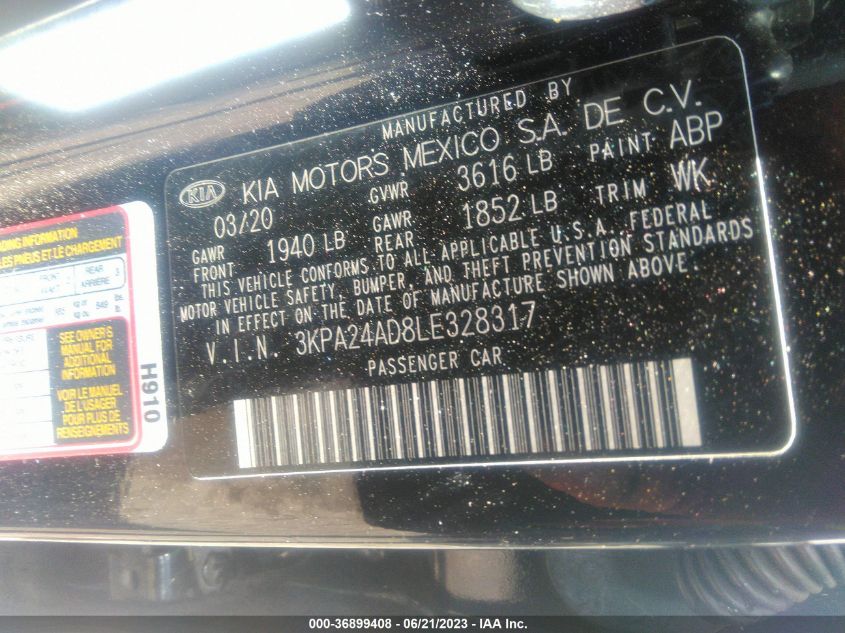 2020 KIA RIO S - 3KPA24AD8LE328317