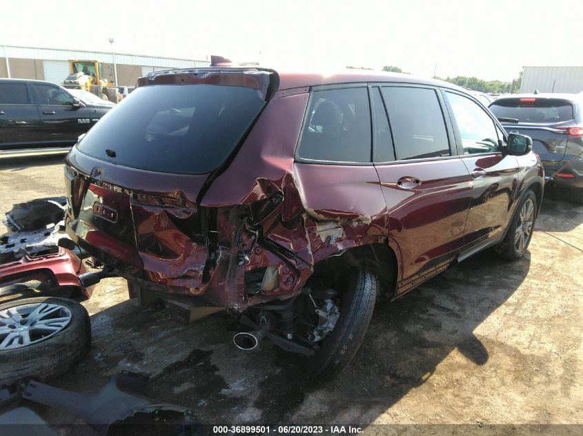 2019 HONDA PASSPORT EX-L 5FNYF7H53KB006048