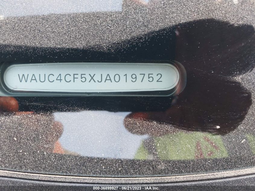 2018 AUDI S5 SPORTBACK PRESTIGE WAUC4CF5XJA019752