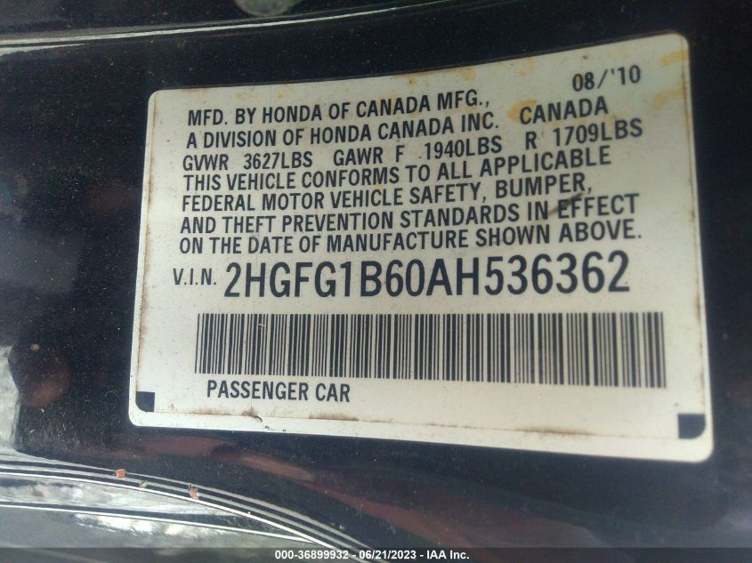 2013 HONDA CIVIC SDN LX - 2HGFB2F57DH592907