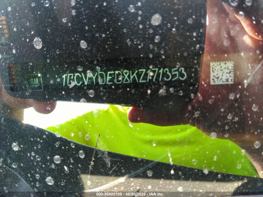 2019 CHEVROLET SILVERADO 1500 LT - 1GCVYDED8KZ171353