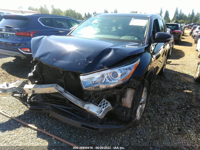 2015 TOYOTA HIGHLANDER XLE - 5TDJKRFH9FS210098