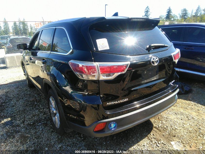 2015 TOYOTA HIGHLANDER XLE - 5TDJKRFH9FS210098