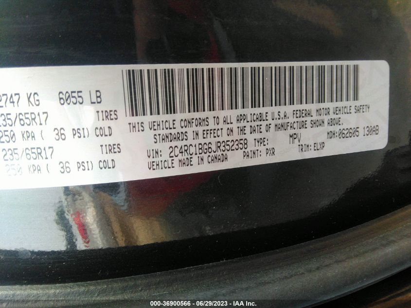 2018 CHRYSLER PACIFICA TOURING L - 2C4RC1BG6JR352358