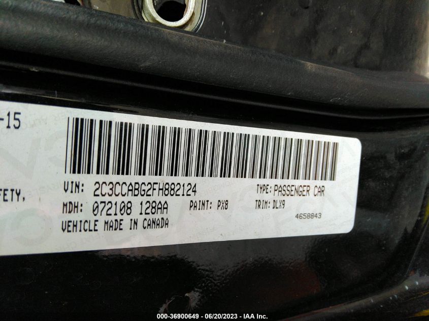 2015 CHRYSLER 300 300S - 2C3CCABG2FH882124