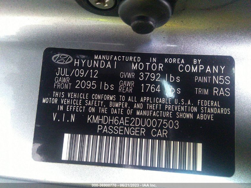 2013 HYUNDAI ELANTRA COUPE GS - KMHDH6AE2DU007503