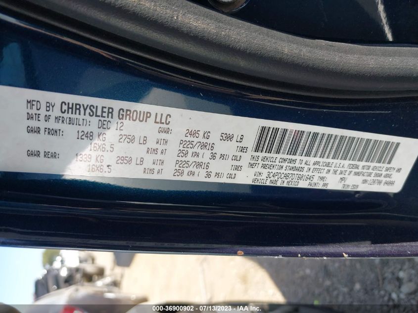 2013 DODGE JOURNEY AMERICAN VALUE PKG - 3C4PDCAB7DT601645