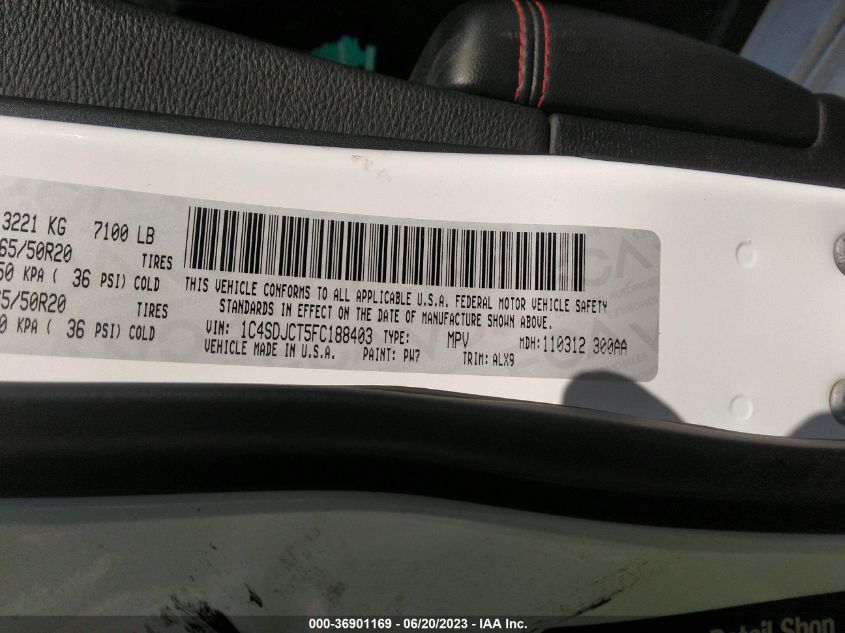 2015 DODGE DURANGO R/T - 1C4SDJCT5FC188403