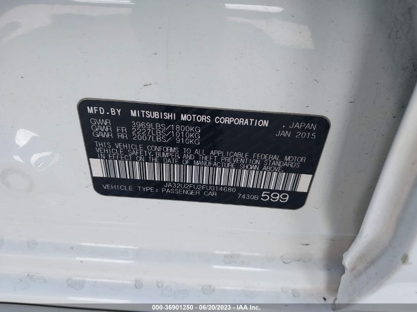 2015 MITSUBISHI LANCER ES - JA32U2FU2FU014680