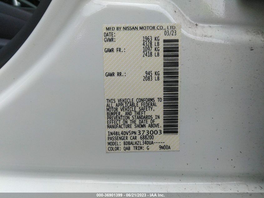 2023 NISSAN ALTIMA 2.5 SV - 1N4BL4DV5PN373003