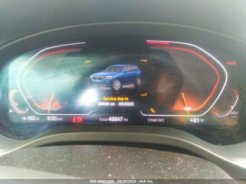 2021 BMW X3 SDRIVE30I - 5UXTY3C02M9E50738