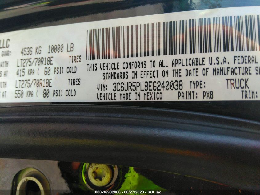 2014 RAM 2500 LONGHORN - 3C6UR5PL8EG240038