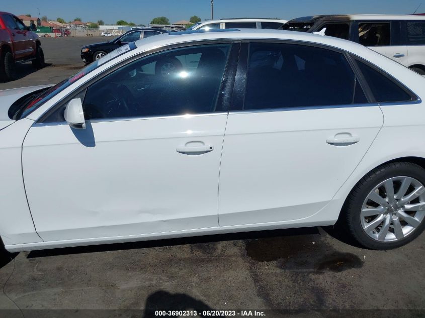 2013 AUDI A4 PREMIUM - WAUAFAFL8DN019198