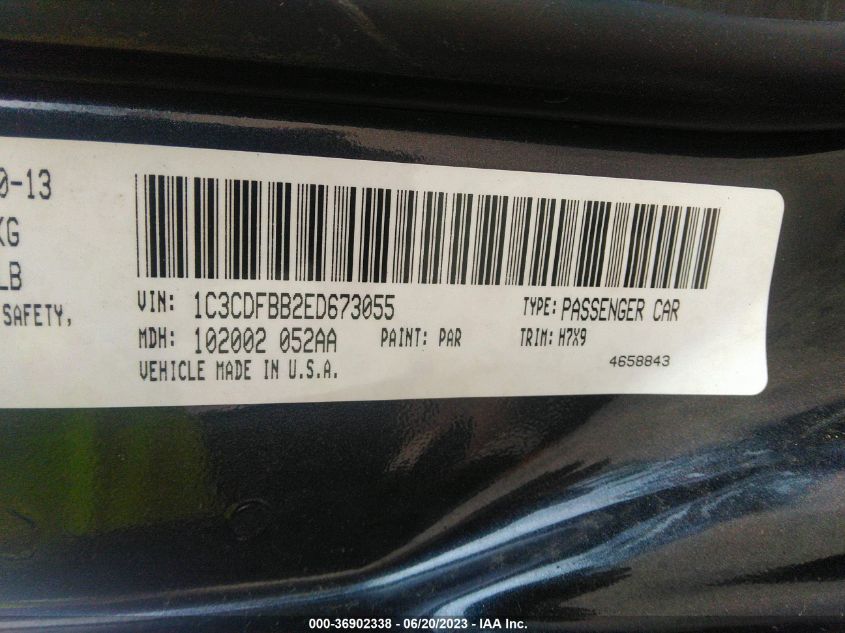 2014 DODGE DART SXT - 1C3CDFBB2ED673055