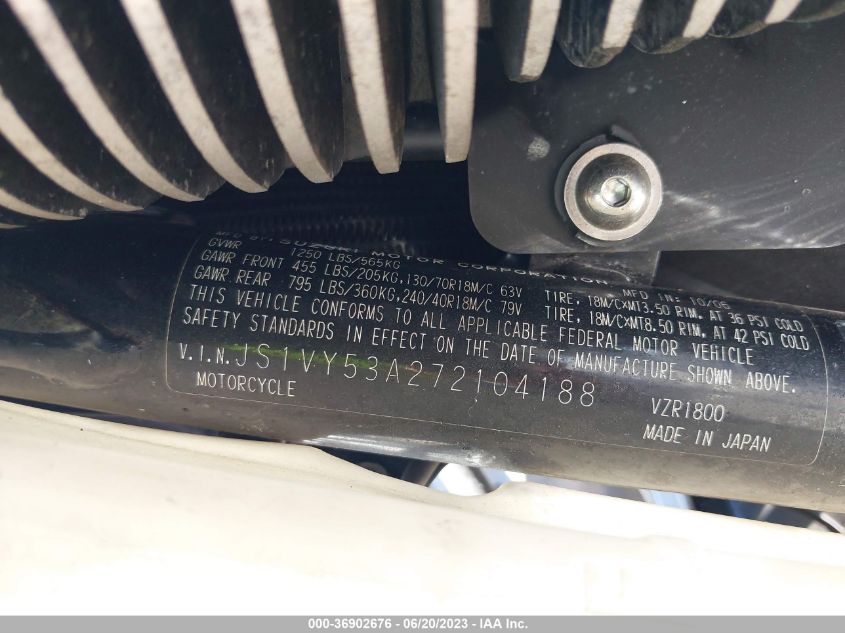 2007 SUZUKI VZR1800 - JS1VY53A272104188