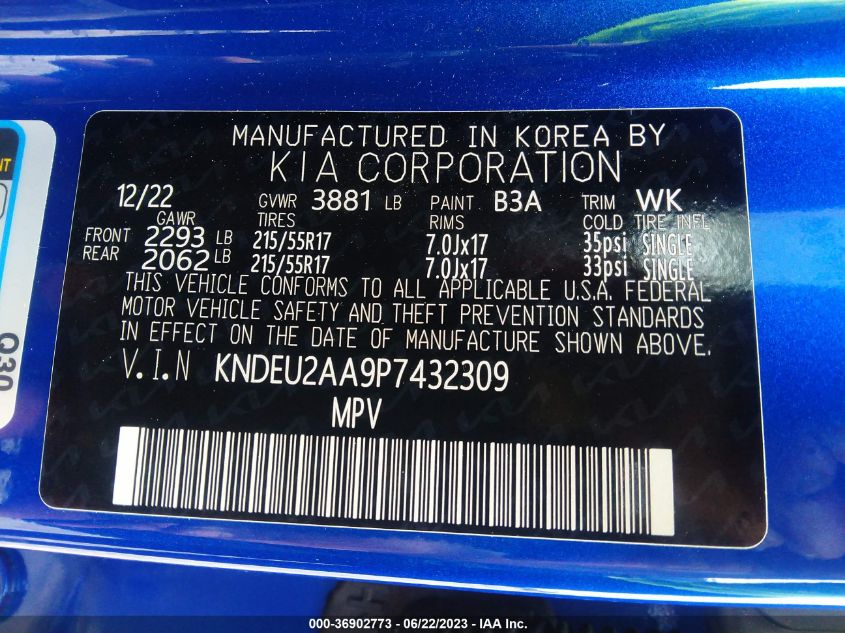 2023 KIA SELTOS S - KNDEU2AA9P7432309