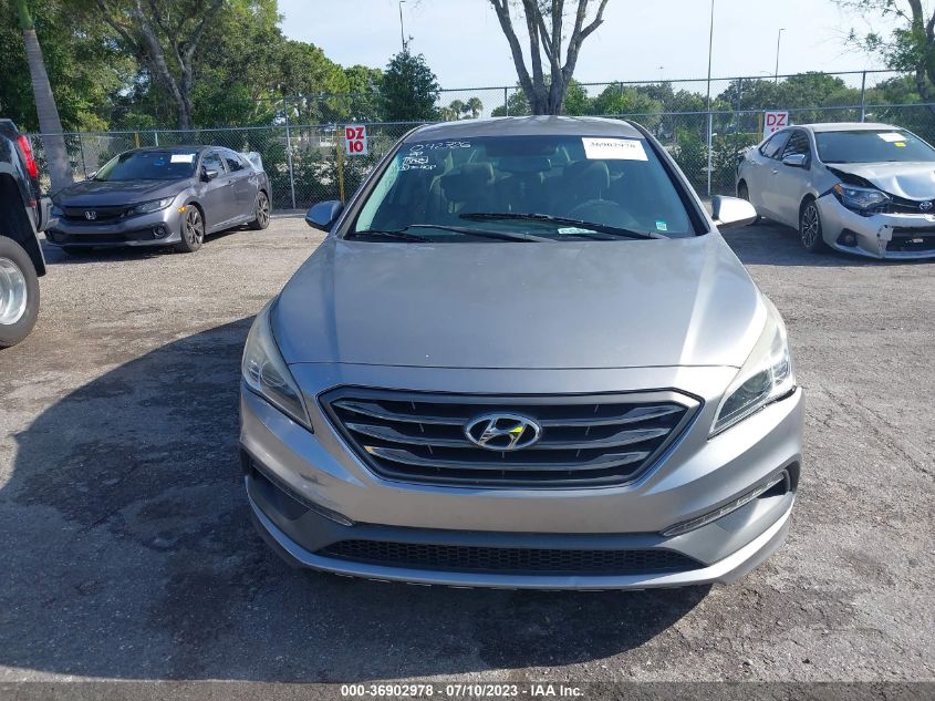 2015 HYUNDAI SONATA 2.4L SPORT - 5NPE34AF8FH042726