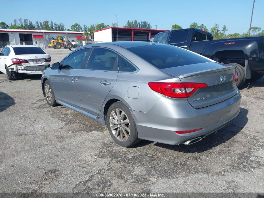 2015 HYUNDAI SONATA 2.4L SPORT - 5NPE34AF8FH042726