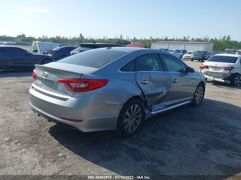 2015 HYUNDAI SONATA 2.4L SPORT - 5NPE34AF8FH042726