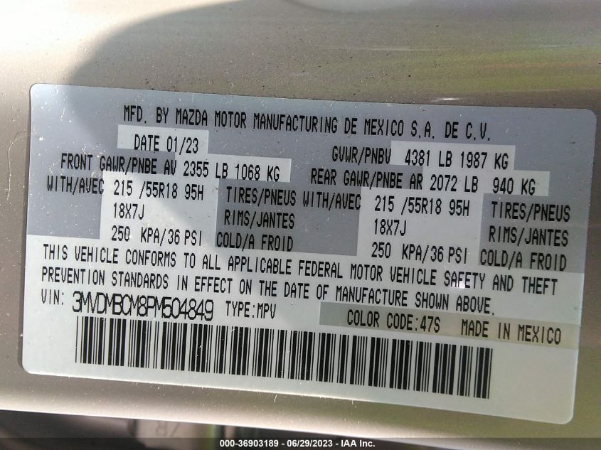 2023 MAZDA CX-30 PREFERRED - 3MVDMBCM8PM504849