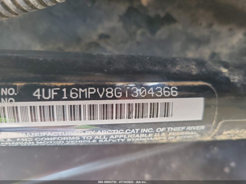 2016 ARCTIC CAT WILDCAT 4UF16MPV8GT304366