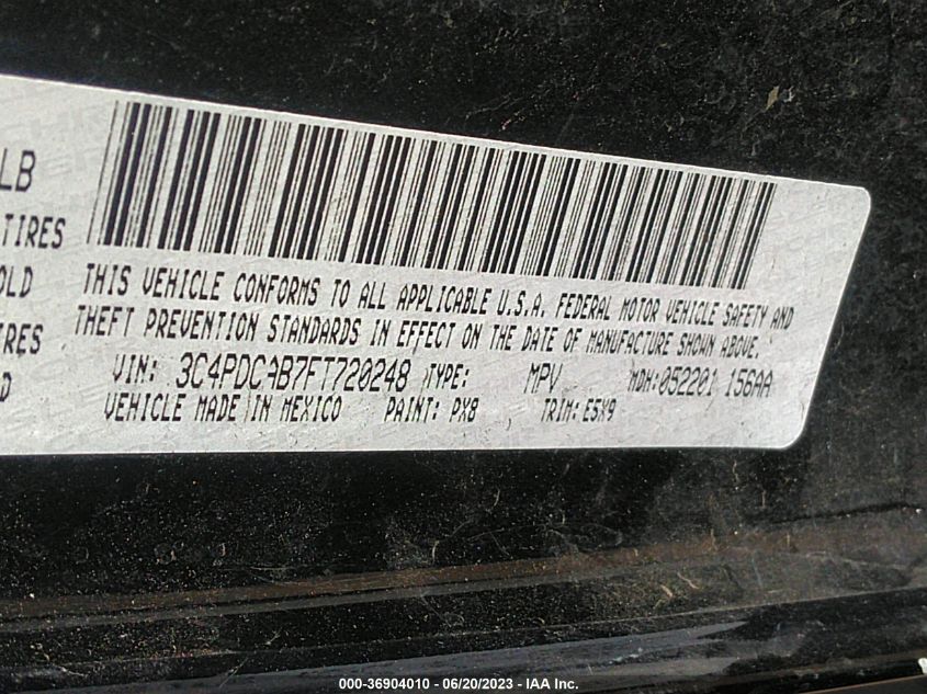2015 DODGE JOURNEY AMERICAN VALUE PKG - 3C4PDCAB7FT720248