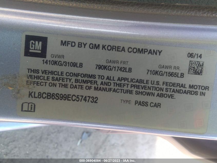 2014 CHEVROLET SPARK LS - KL8CB6S99EC574732