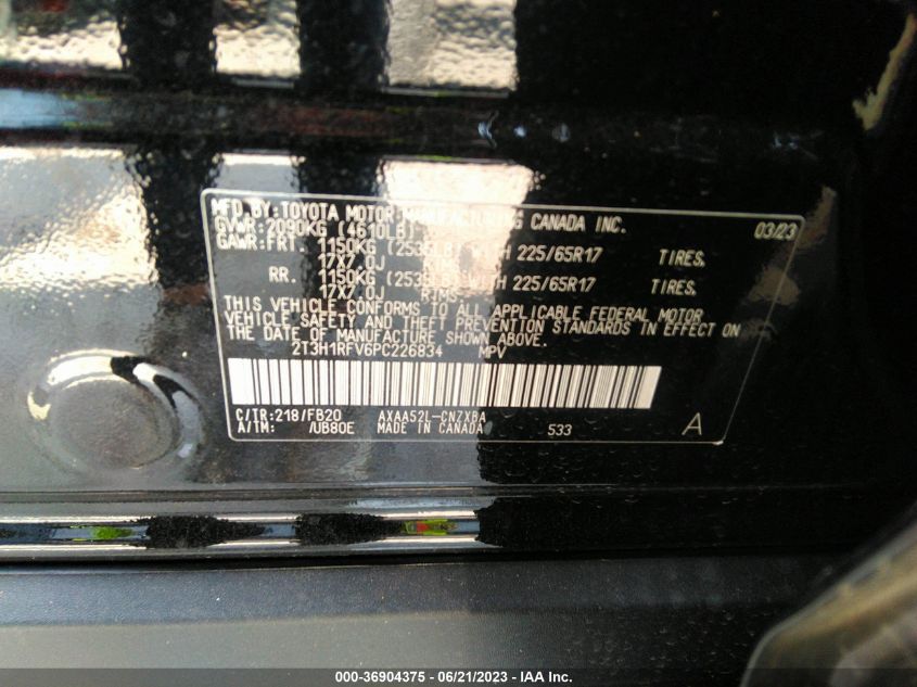 2023 TOYOTA RAV4 LE - 2T3H1RFV6PC226834