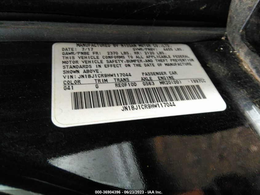 2017 NISSAN ROGUE SPORT SV - JN1BJ1CR9HW117044