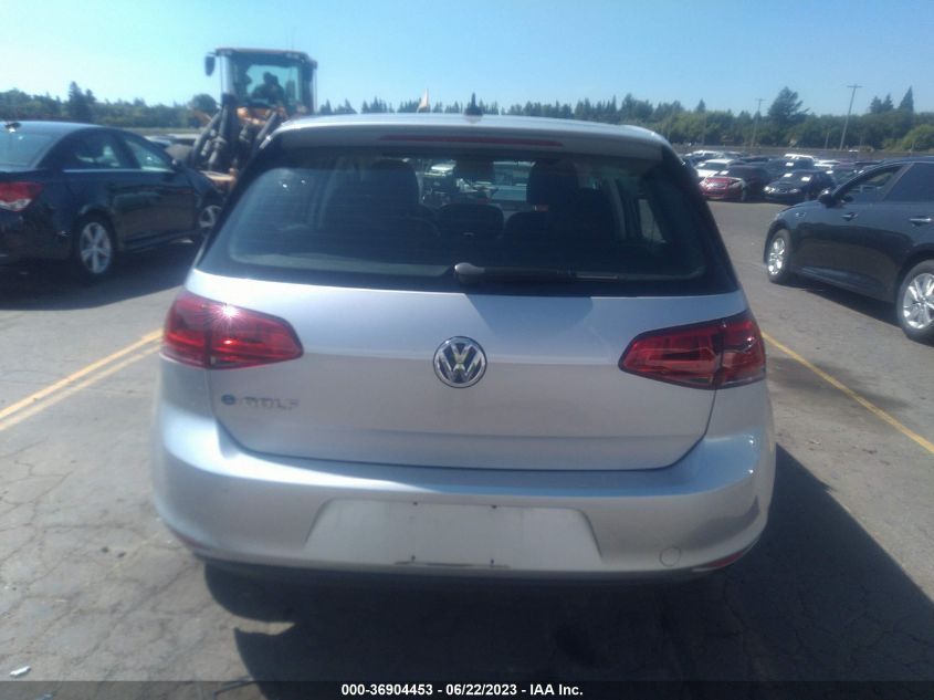 2016 VOLKSWAGEN E-GOLF SE - WVWKP7AU2GW916541