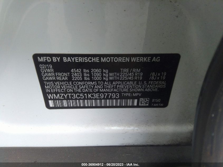 2019 MINI COUNTRYMAN COOPER S - WMZYT3C51K3E97793