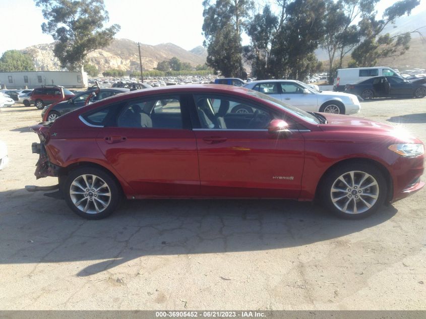 2017 FORD FUSION HYBRID SE - 3FA6P0LUXHR209204