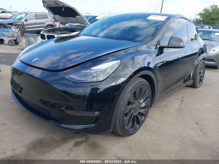 2022 TESLA MODEL Y PERFORMANCE - 7SAYGDEF6NF492953