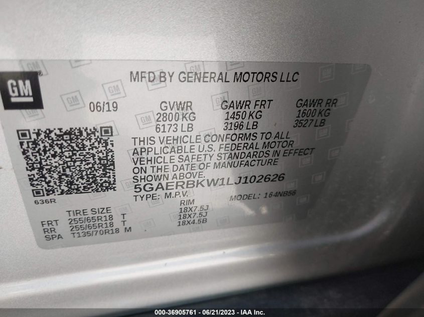 2020 BUICK ENCLAVE ESSENCE - 5GAERBKW1LJ102626